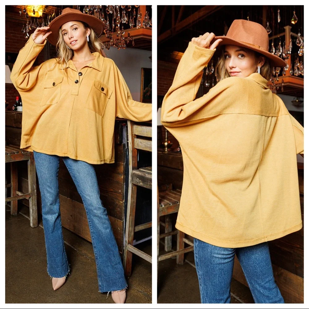 #01 Fabulous Stretch Spread Collar Neck Pullover - Picture 4 of 4